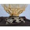 Image 4 : Antique Table Lamp Brass Footed (No Shade) + Ceiling Light Fixture