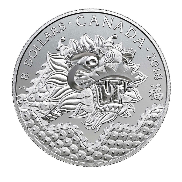 2018 $8 Dragon Luck - Pure Silver Coin
SKU: 164448