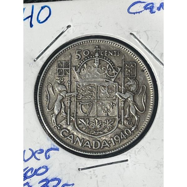 1940 Silver 50 Cent Coin