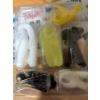 Image 2 : Fisherman's Must Haves -  Fat Tackle Box Loaded w/ Vintage Fishing Rod Hunting Knife & More