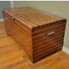 Image 2 : Mid Century Flag Stripe Cedar Chest 26L Vintage Blanket Chest