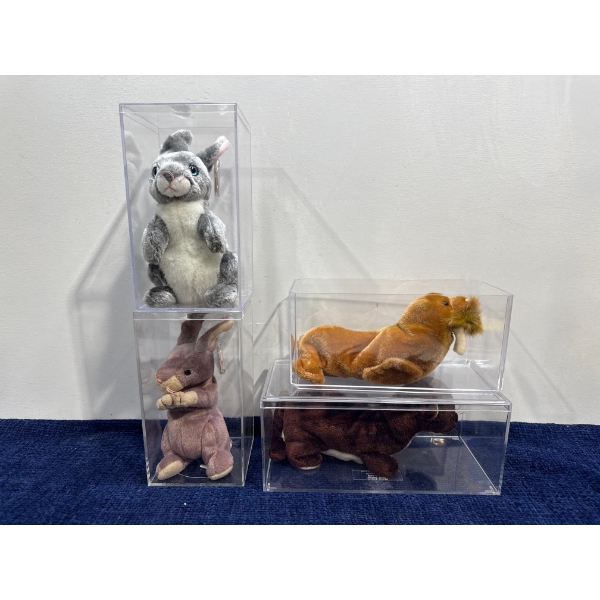 Beanie Babies: Bunnies, Weasel, Walrus