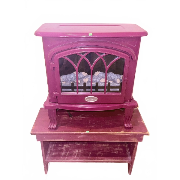 Vermillion Electric Fireplace Heater with Stand