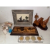 Decor Spread - Travel Souvenir's Shadow Box Art w/ Candelabra & More 