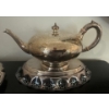 Image 5 : Vintage BIRKS Sterling Teapot w/ EP Silver Trays & Unstamped Serving Spoon 
