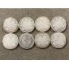 Image 1 : Eight 1949 Canadian 25-Cent Silver Coins Featuring George VI