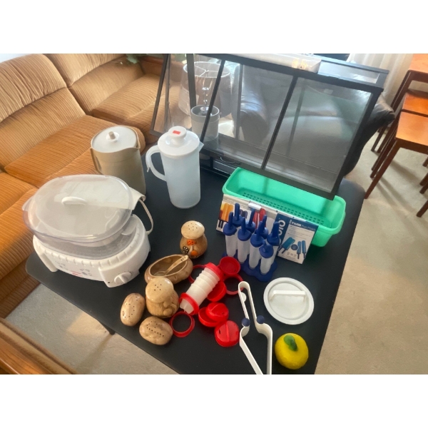 Electric Steamer, Herb Greenhouse with Light, Popsicle Makers, Cake Cutter, Egg makers, Salt and Pep