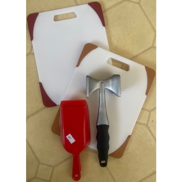 Kitchen Classics - Large Stewing Pot Meat Tenderizer Cutting Boards & Brand New Electric Kettle