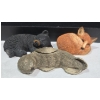 Image 1 : 3 Sandicast Sculptures  1989 W04 Fox, 1989 W11 Sea lion & 1986 C72 Bear Cub