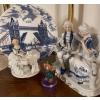 Image 1 : Royal Delpht Collectable Plate w/ Navy Blue Victorian Figurines & Bear Trinket Box