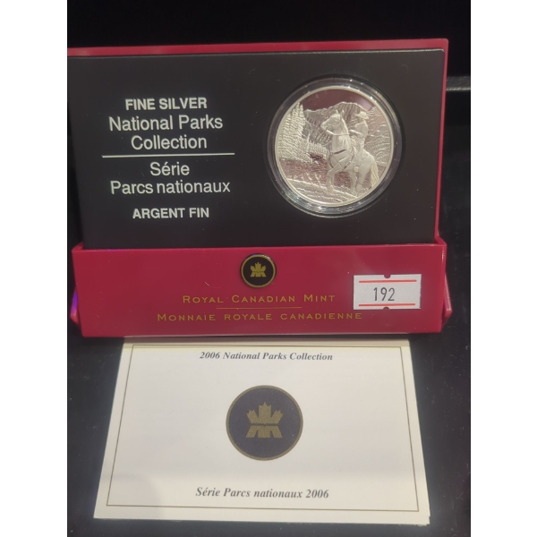RCM 2006 National Parks Collection Jasper National Park Silver 99.99 Coin 31.39g