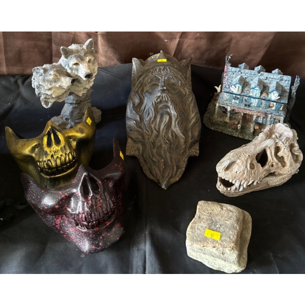 Demon Slayer Masks w/ Medieval Crowned King Head Skull of A Dragon & More