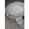 Image 4 : Resin Birdbath 17" Diameter 27 T, Metal Garden Panel X2 (16 W, 76 T), Black Chair 17 W, 15 D, 32 T