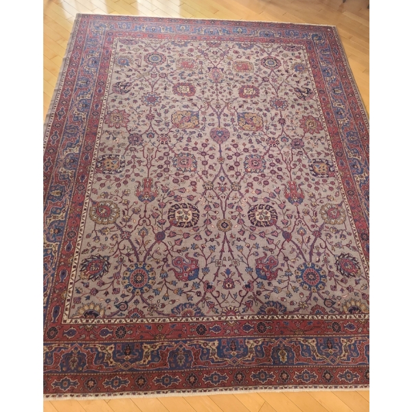 Antique Area Rug w/ Floral Pattern 96 X 120 