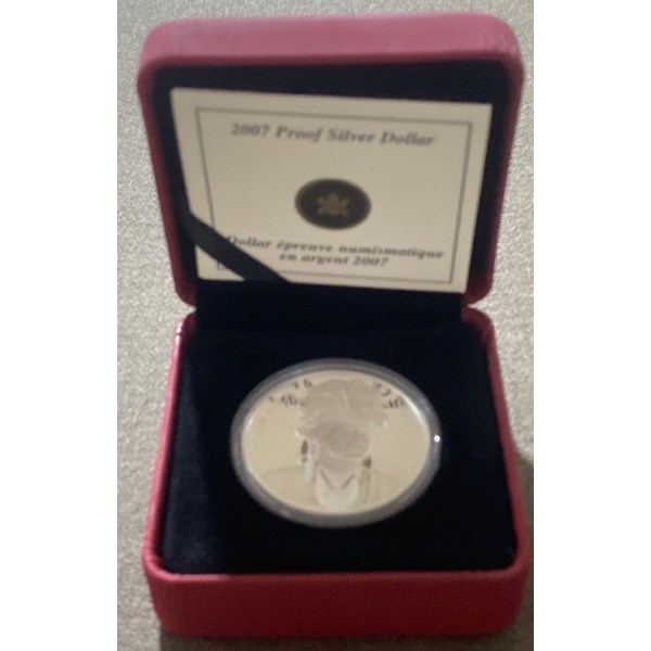 2007 Proof Dollar 92.5% Silver 25.175 Grams