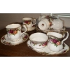 Image 1 : Royal Albert - 'Old Country Roses' 6 Tea Cups 6 Saucers Cream & Sugar 