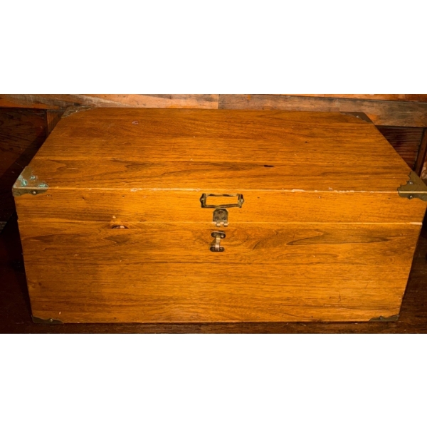Vintage Handmade Solid Wood Tool Box w/ Insert  Storage Solutions Wooden Box