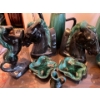 Image 4 : vintage mid-century modern Blue Mountain Pottery with two horse, bookends, teapot, two candy dishes,