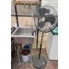 Image 1 : Industrial Pedestal Fan/Air Circulator & Stainless Freestanding Utility Sink