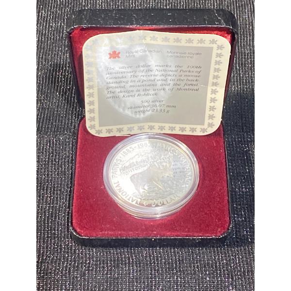 100th Anniversary of the National Parks of Canada Silver Dollar 1985