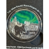 Image 1 : 2018 Td - Moose & Northern Lights - Coloured 1 Oz. Fine Silver Coin 
