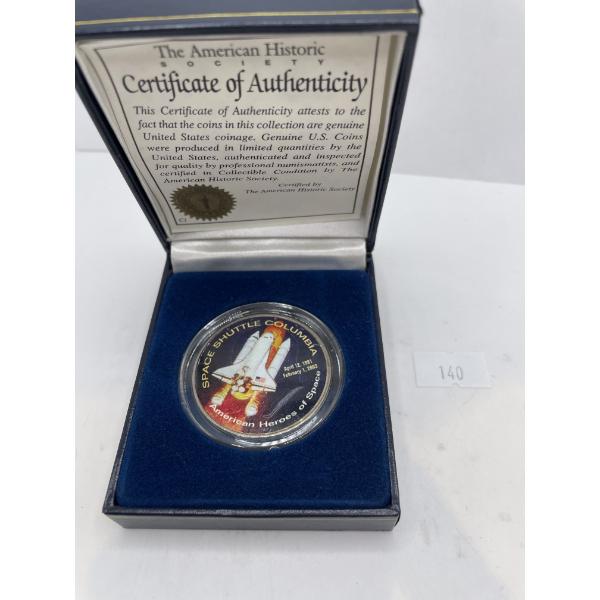 Space Shuttle Columbia American Historic Coin