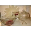 Image 4 : Vintage Serving Vessels Cranberry Ambre Floral Canister Decanters & More