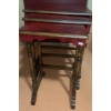 Image 3 : Wooden Nesting Tables Set of 3 with Painted Design- Tallest 26 T, 20 L, 16 W, Also Includes Vase 