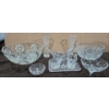 Image 1 : 10 Piece Crystal Serving Ware Including Claw Footed Candy Dish