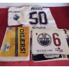 Image 2 : Oilers Towels, Various Signs, Fan Flasher Signs, Torn Piece of Flyers game worn Jersey
