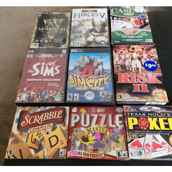 Assorted PC Games: From Sims to Puzzles! Titles Listed in Description 