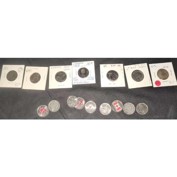 Canadian Quarters Including 1913 and 1919 VG+ Examples