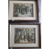 Image 1 : Two "Anton Peck Illustrations" as 3D Collage Art 18.5 X 14.5, Framed Under Glass 