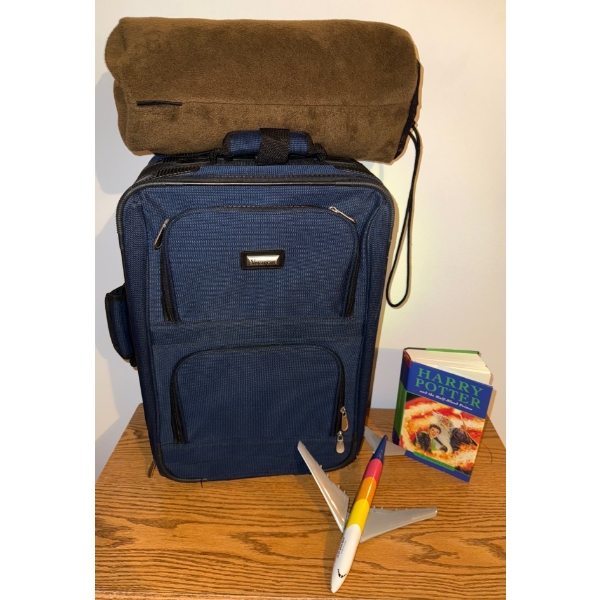 Travel Essentials - Reading Material Collectable Model Aircraft Carry On Case on Casters 