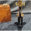 Image 7 : Antique Brass Microscope Early 20th Century Commonly Referred To As A Field Or Travelling Microscope