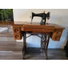 Image 1 : 1930's Singer Model 15-91 Sewing Machine with Attached Table- Tested and Working!