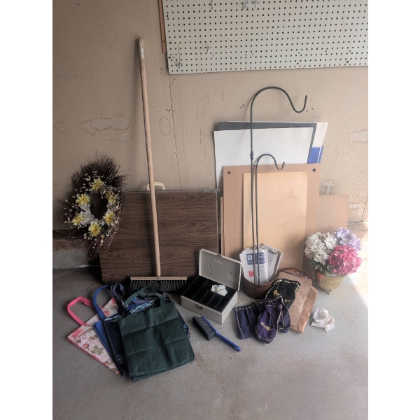 Garage Sale Essentials ft./ Shelving Unit, Cash Box, Folding Table, Blank Signage & MoreÂ 