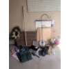 Image 1 : Garage Sale Essentials ft./ Shelving Unit, Cash Box, Folding Table, Blank Signage & MoreÂ 