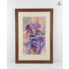 Image 2 : Vintage Watercolor Painting Featuring A Modern Figural Theme , 21''INCHES WIDTH , 30''INCHES HEIGHT