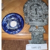 Image 3 : Huichol Beaded Bowl from Mexico. 8 Dia.  Raku Vase.  6 h.  Stone Aztec Wall Decor, Soap Dispenser 
