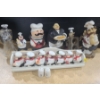 Image 1 : Kitchen Decor Including: Plastic Angel, Server Holding Tray Figurine 7.5 T, Chef Shakers and More!