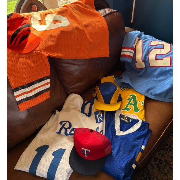 Sports Jersey & Cap Collection Men's Size L-XL 