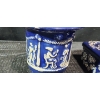 Image 10 : 1970's Arnel's Pottery WedgeWood Blue Ceramic Set, Roman/ Greek Theme