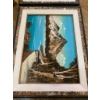 Image 2 : Rustic Wildlife Lot with Art, Bear Figurine, and Tapestry