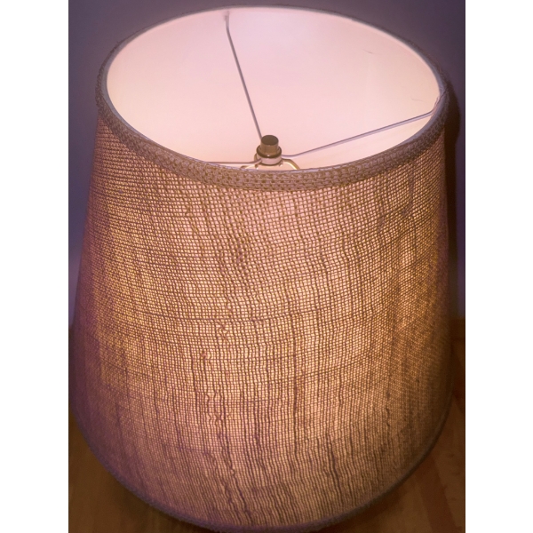 Ceramic Table Lamp With Textured Fabric Shade