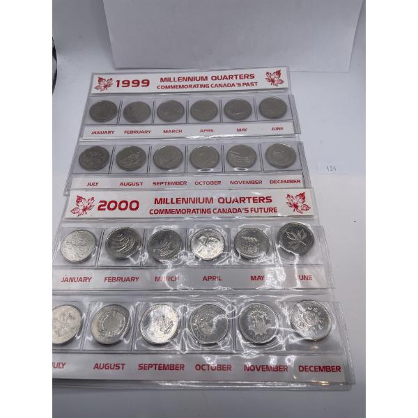 1999-2000 Monthly Canadian Quarter Sets 