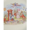 Image 6 : Plate w/ Floral Design 12 X 8.5 and Bunnykins Collector Plate w/ Mailbox Scene 8" Diameter 