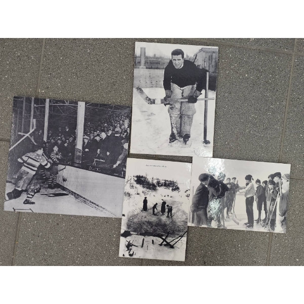 Harvard Goalie Four Vintage Hockey Photographs