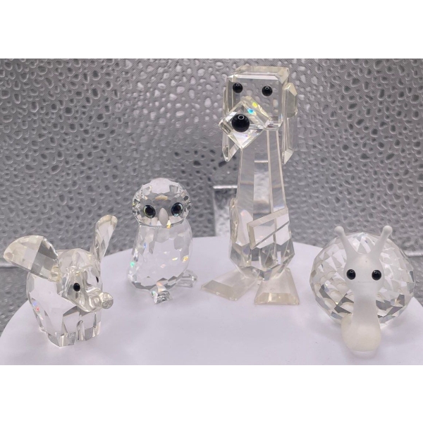 Swarovski Crystal Elephant, Owl, Sail, Dog