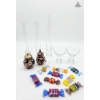 Image 3 :  Collection Of Murano-style Glass Candies,  Hand-Painted Salt And Pepper Shakers Royal Crown Derby.